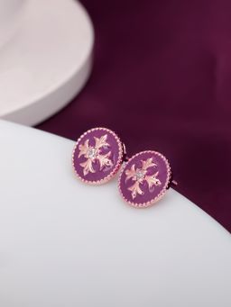 GIVA - Sterling Silver Rose Gold St. Peter's Church Art Earrings for Womens and Girls