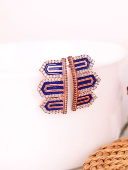 GIVA - Sterling Silver Rose Gold Gates to Taj Earrings for Womens and Girls