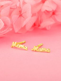 GIVA - Sterling Silver Golden Love You MAMA Earrings for Womens and Girls