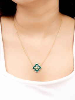 GIVA - Sterling Silver Golden Royal Taj Motif Necklace for Womens and Girls