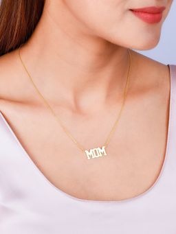 GIVA - Sterling Silver Golden MOM Necklace for Womens and Girls