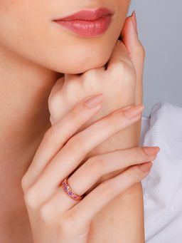 GIVA - Sterling Silver Rose Gold Notre Dame Cathedral Ring for Womens and Girls