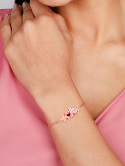 GIVA - Sterling Silver Rose Gold You Complete Me Bracelet