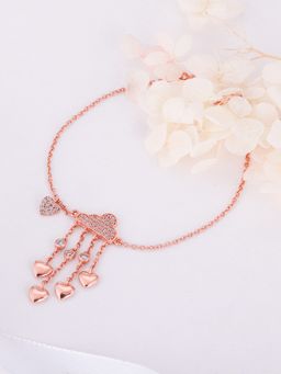 GIVA - Sterling Silver Rose Gold Cloud of Love Bracelet