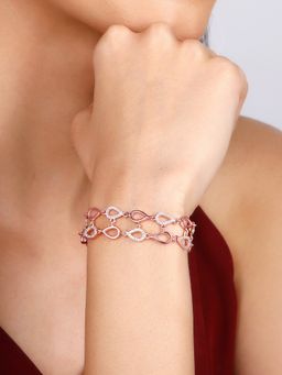 GIVA - Sterling Silver Anushka Sharma Rose Gold Endearing Bracelet