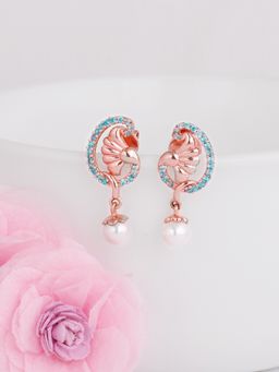 GIVA - Sterling Silver Rose Gold Shell Stud Earrings