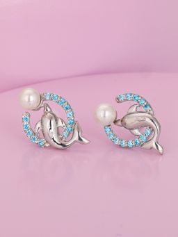 GIVA - Sterling Silver Cute Dolphin Earrings
