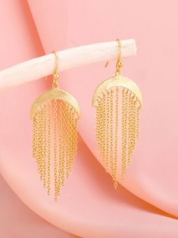 GIVA - Sterling Silver Golden Fringe Finesse Earrings
