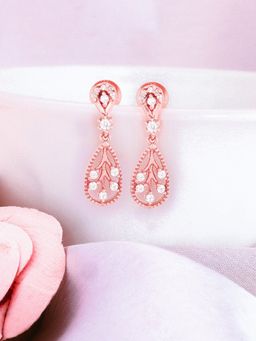 GIVA - Sterling Silver Rose Gold Ethereal Elegance Earrings