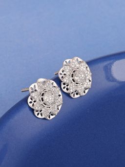 GIVA - Sterling Silver Anushka Sharma Silver Sparkles Stud Earrings