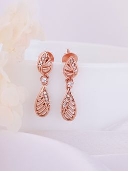 GIVA - Sterling Silver Rose Gold Allure and Elegance Earrings