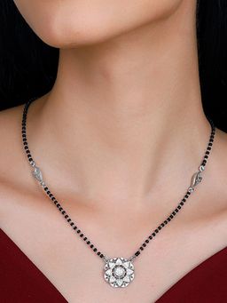 GIVA - Sterling Silver Anushka Sharma Silver Sparkles Mangalsutra