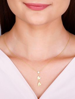 GIVA - Sterling Silver Golden Love In Nature Necklace