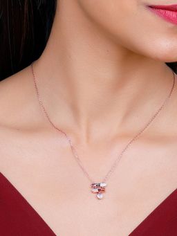 GIVA - Sterling Silver You and Me Necklace