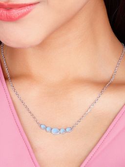 GIVA - Sterling Silver Lunar Lustre Moonstone Necklace