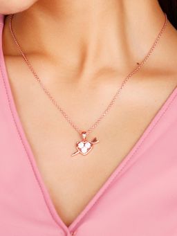GIVA - Sterling Silver Rose Gold Soulmate's Symphony Pendant