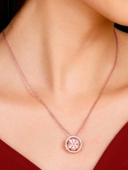 GIVA - Sterling Silver Anushka Sharma Rose Gold Season of Love Necklace