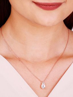 GIVA - Sterling Silver Rose Gold Glint of Happiness Pendant