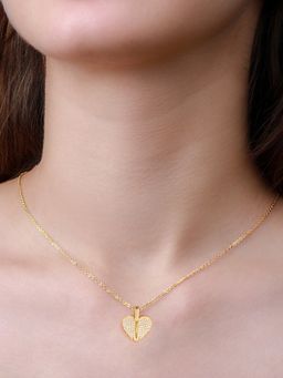 GIVA - Sterling Silver Anushka Sharma Golden Wings Of Love Pendant