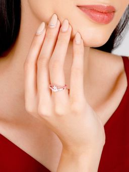 GIVA - Sterling Silver Anushka Sharma Rose Gold Reverie Ring