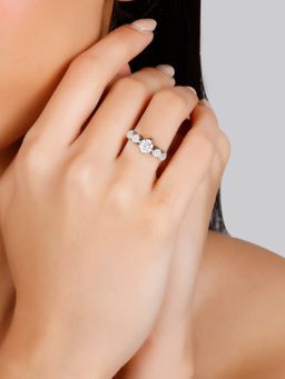 GIVA - Sterling Silver Anushka Sharma Silver Attracted To You Ring