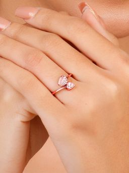 GIVA - Sterling Silver Rose Gold Coffee Date Ring