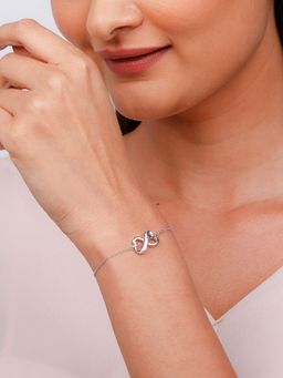 GIVA - Sterling Silver Hearts Soar Together Forever Bracelet for Womens and Girls