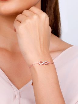 GIVA - Sterling Silver Rose Gold Love That Knows No Bounds Bracelet for Womens and Girls