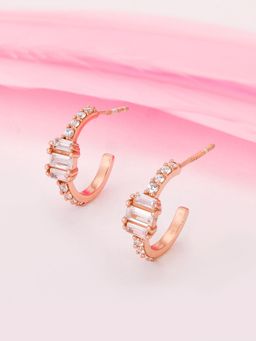 GIVA - Sterling Silver Rose Gold Be My Queen Earrings for Womens and Girls