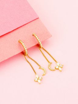 GIVA - Sterling Silver Golden You Are My Moon and Star Earrings for Womens and Girls