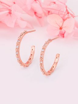 GIVA - Sterling Silver Rose Gold Express My Love Earrings for Womens and Girls
