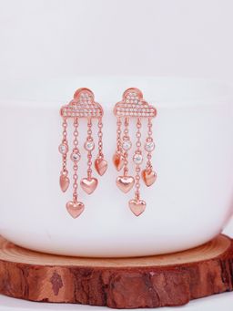 GIVA - Sterling Silver Rose Gold Cloud of Love Earrings for Womens and Girls
