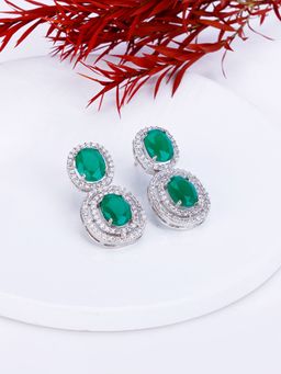GIVA - Sterling Silver Lovesick Green Earrings for Womens and Girls