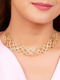 GIVA - Sterling Silver Anushka Sharma Golden Charming Choker for Womens and Girls
