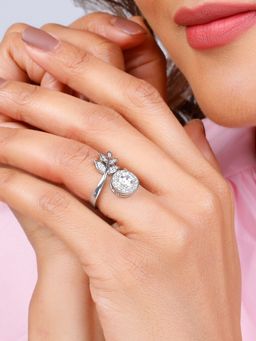 GIVA - Sterling Silver Budding Serrate Ring for Womens and Girls