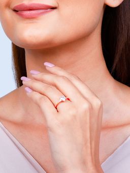 GIVA - Sterling Silver Rose Gold Our Love Stands Out Ring for Womens and Girls