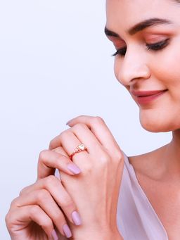 GIVA - Sterling Silver Rose Gold Our Love Withstands Storm Ring for Womens and Girls