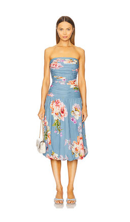 HEMANT AND NANDITA - Ruched Midi Dress