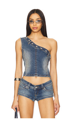 Boys Lie - Party Half Denim Top