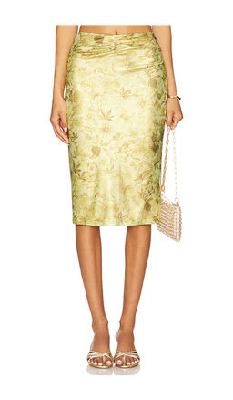 GCDS - Printed Lame Midi Skirt