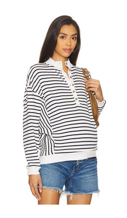 HATCH - The Dakota Striped Nursing Sweatshirt