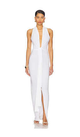 Norma Kamali - Tie Front Halter Gown