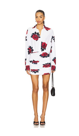 Norma Kamali - Boyfriend Neck Mini Dress