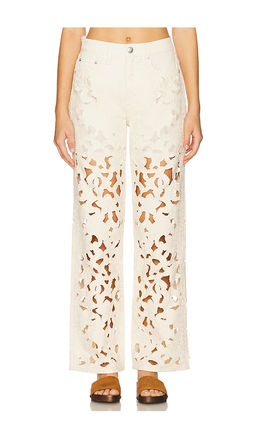 Rag & Bone - Logan Floral Cutout Wide Leg