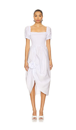 Sleeper - Brigitte Cotton Dress With Rose Detail
