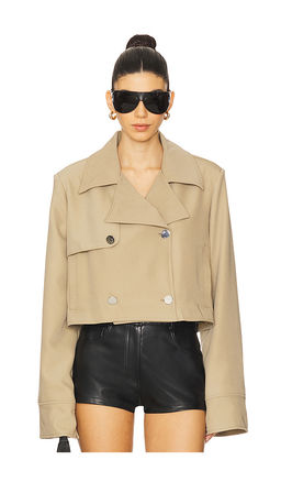 Weworewhat - Cropped Trench Coat