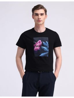 Arrow Newyork - Mens Black Graphic T-Shirt