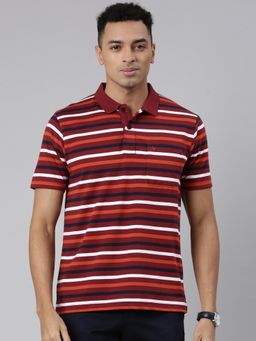 Classic Polo - Classic Mens Polo Neck Cotton Blend T-Shirt Red