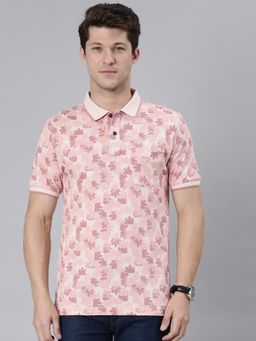 Classic Polo - Classic Mens Polo Neck Cotton Blend T-Shirt Peach