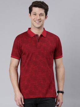 Classic Polo - Classic Mens Polo Neck Cotton Blend T-Shirt Red